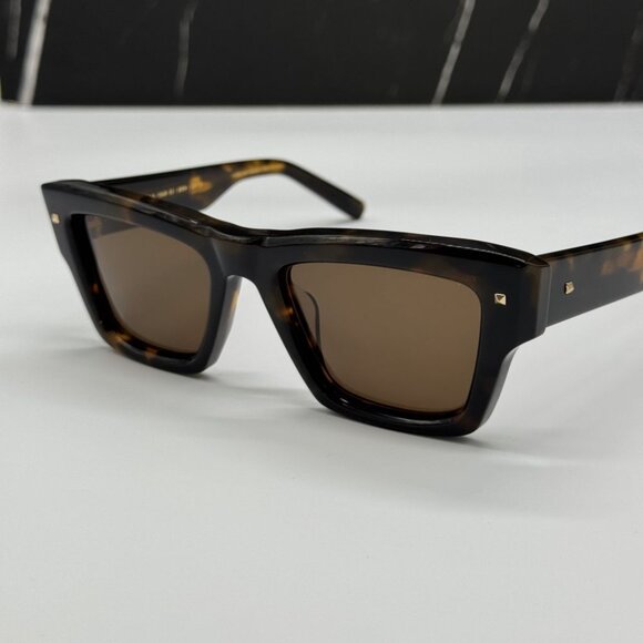 NEW XXII VLS-106B-50 VALENTINO SUNGLASSES HAVANA UNISEX EYEWEAR VALENTINO - Picture 8 of 11